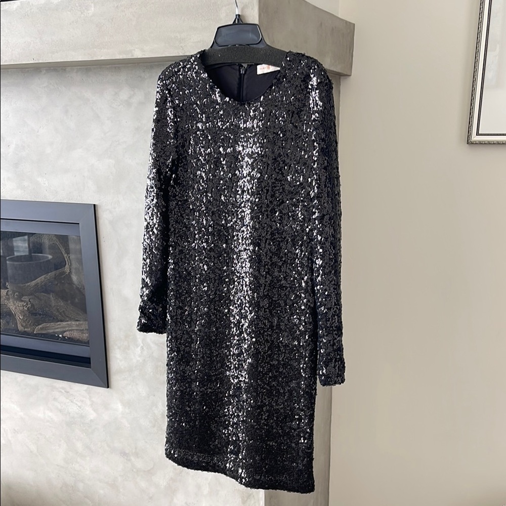 Elegant Tory Burch Black Sequin Dress